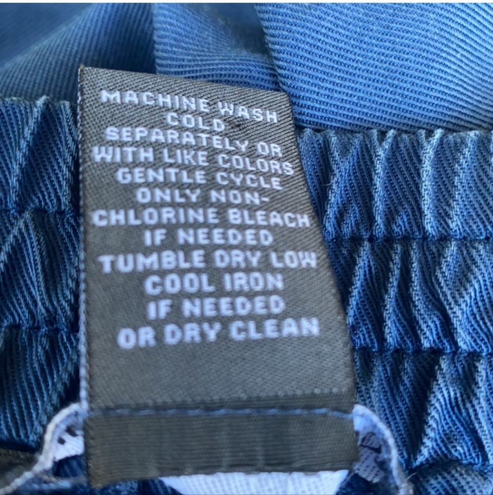 Chelsea & Theodore Blue Twill Drawstring Jogger Pants Women Size L - Picture 4 of 12